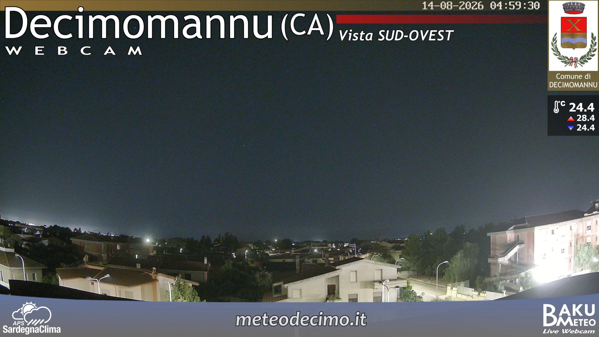 time-lapse frame, Decimomannu webcam