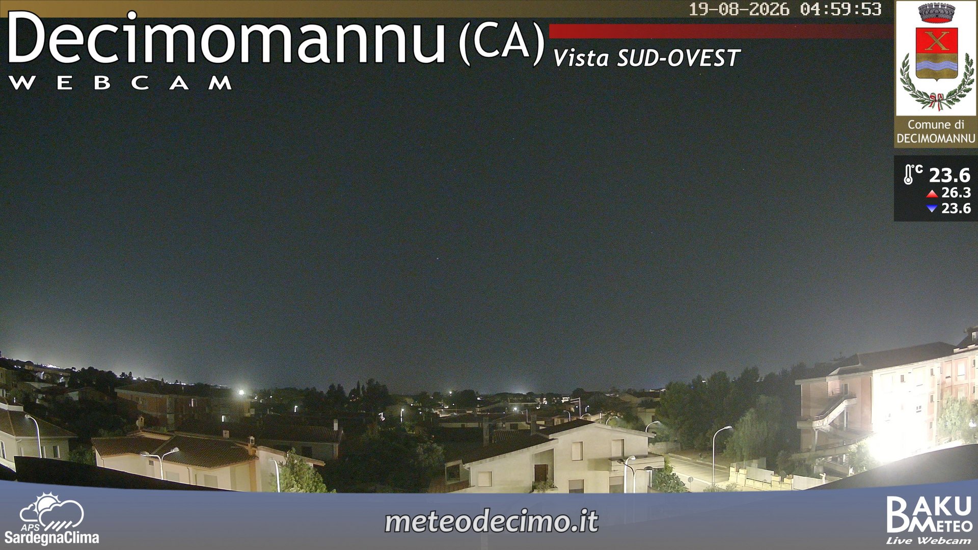time-lapse frame, Decimomannu webcam