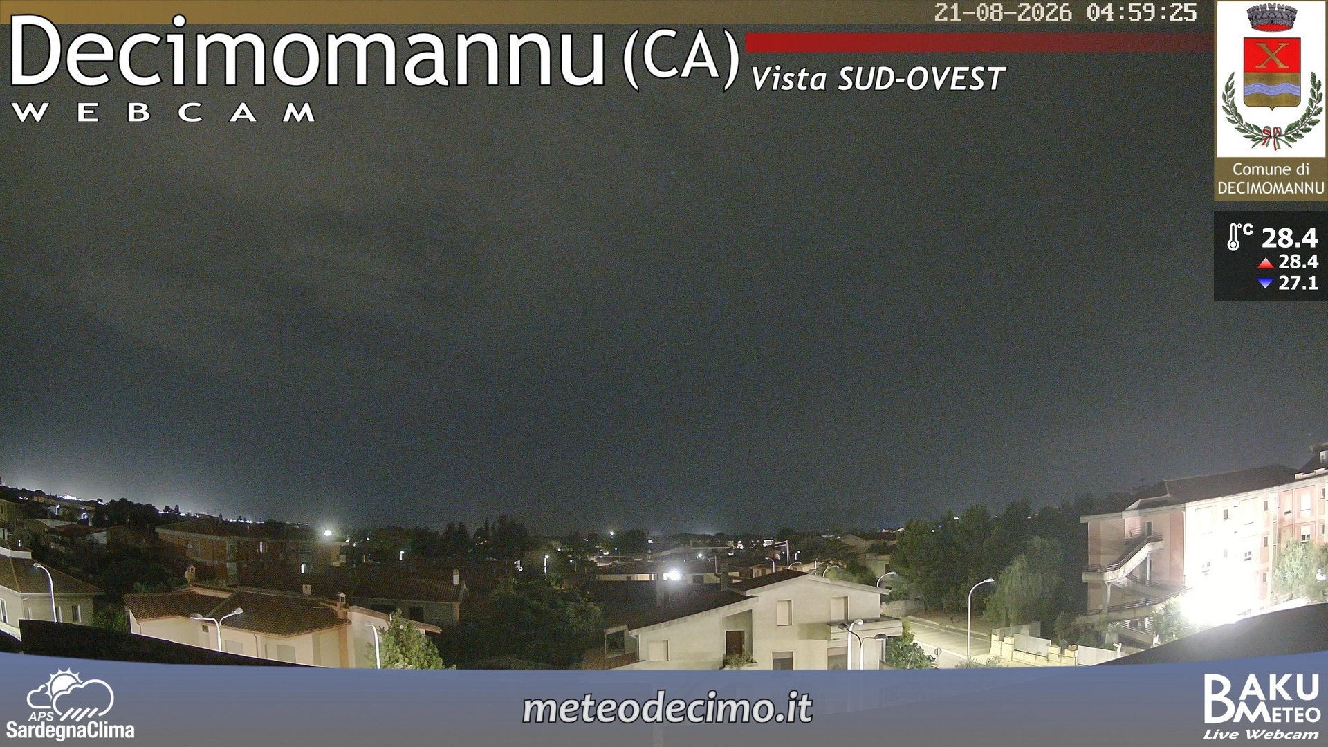 time-lapse frame, Decimomannu webcam