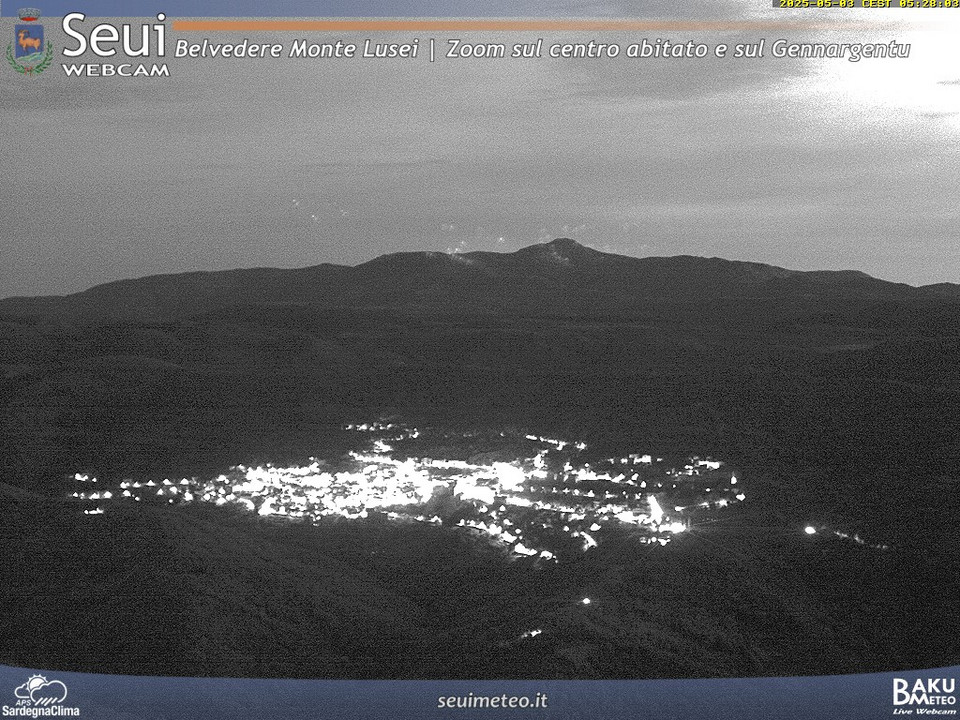 time-lapse frame, Monte Lusei Seui webcam