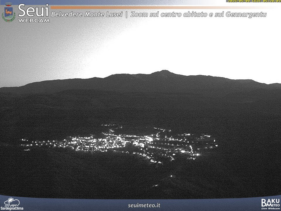 time-lapse frame, Monte Lusei Seui webcam