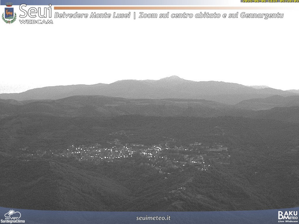 time-lapse frame, Monte Lusei Seui webcam