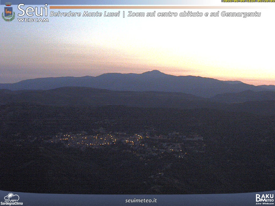 time-lapse frame, Monte Lusei Seui webcam