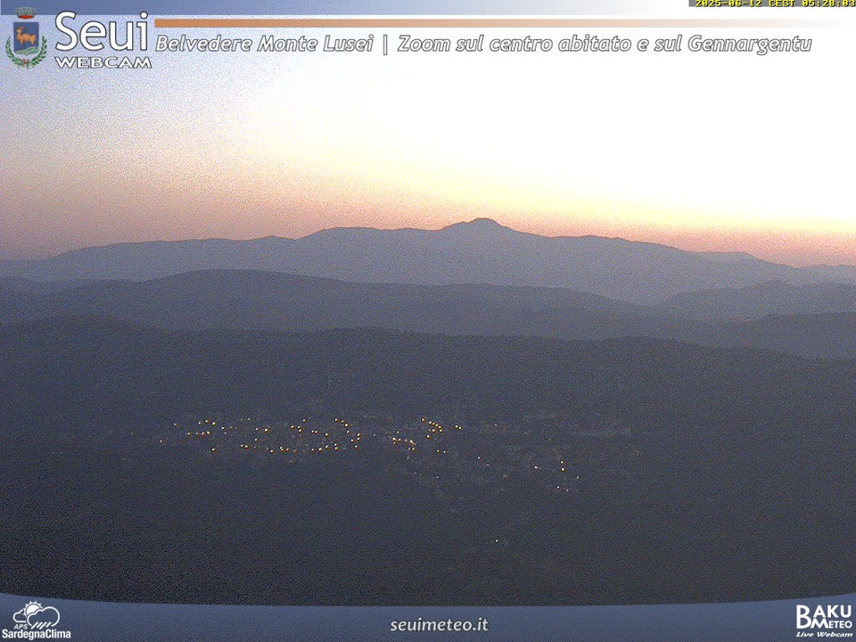 time-lapse frame, Monte Lusei Seui webcam