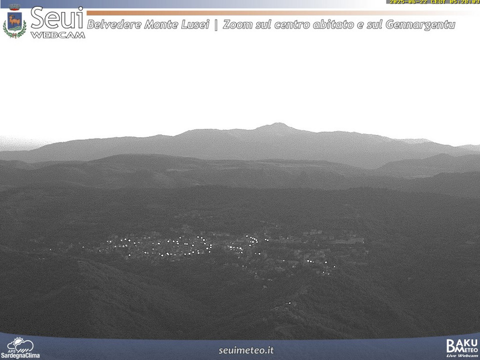 time-lapse frame, Monte Lusei Seui webcam