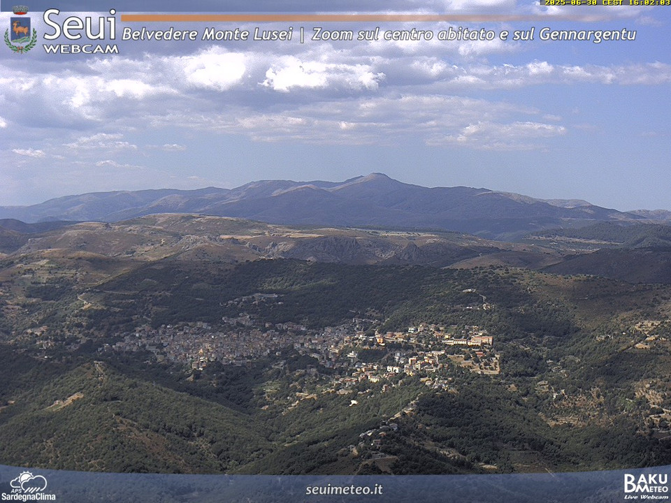 time-lapse frame, Monte Lusei Seui webcam