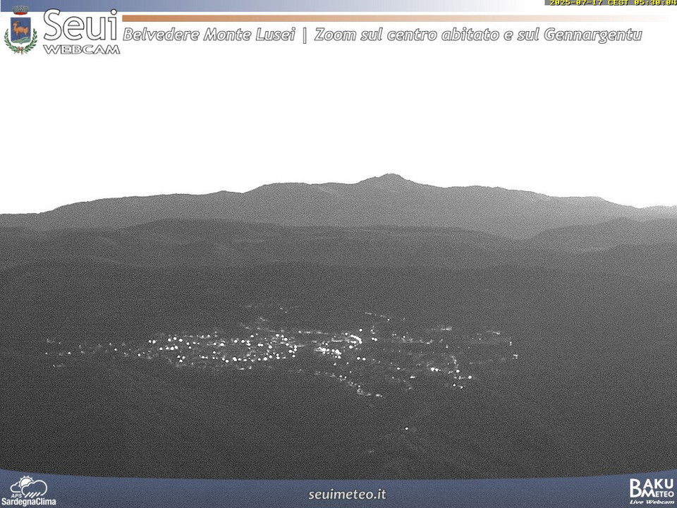time-lapse frame, Monte Lusei Seui webcam