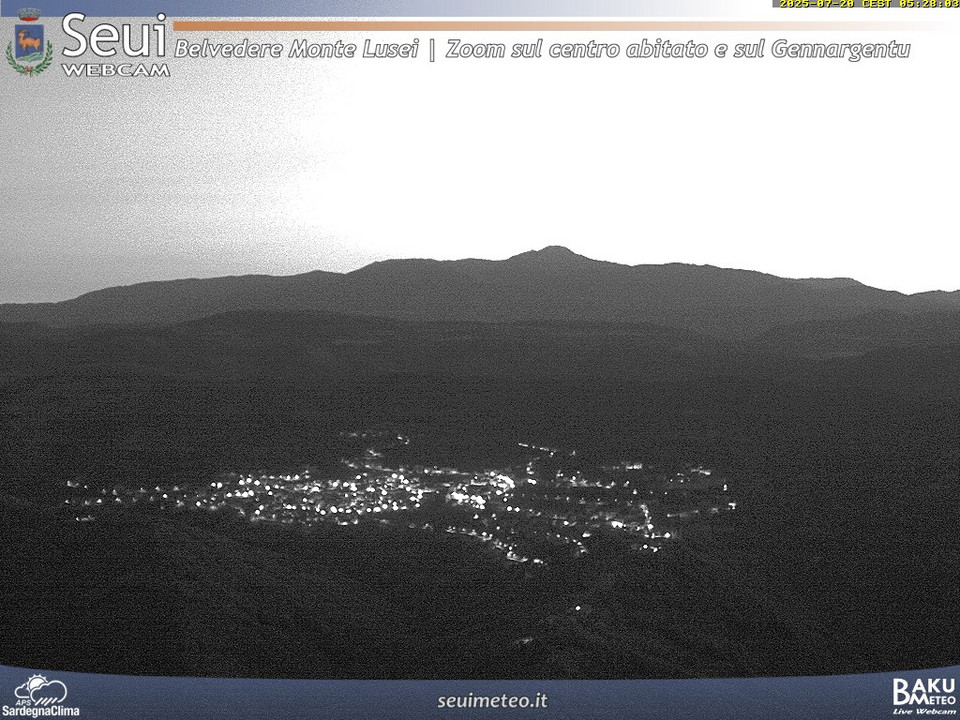 time-lapse frame, Monte Lusei Seui webcam