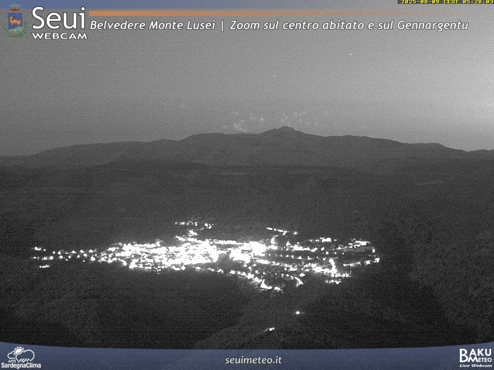 time-lapse frame, Monte Lusei Seui webcam