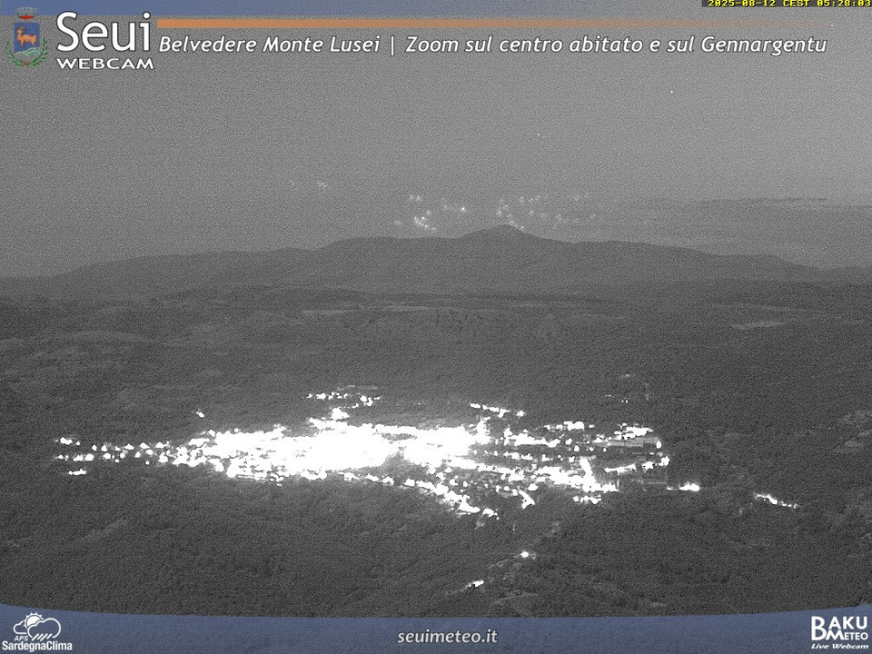 time-lapse frame, Monte Lusei Seui webcam