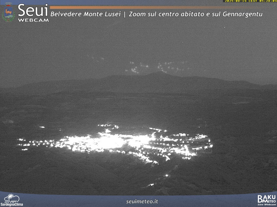 time-lapse frame, Monte Lusei Seui webcam