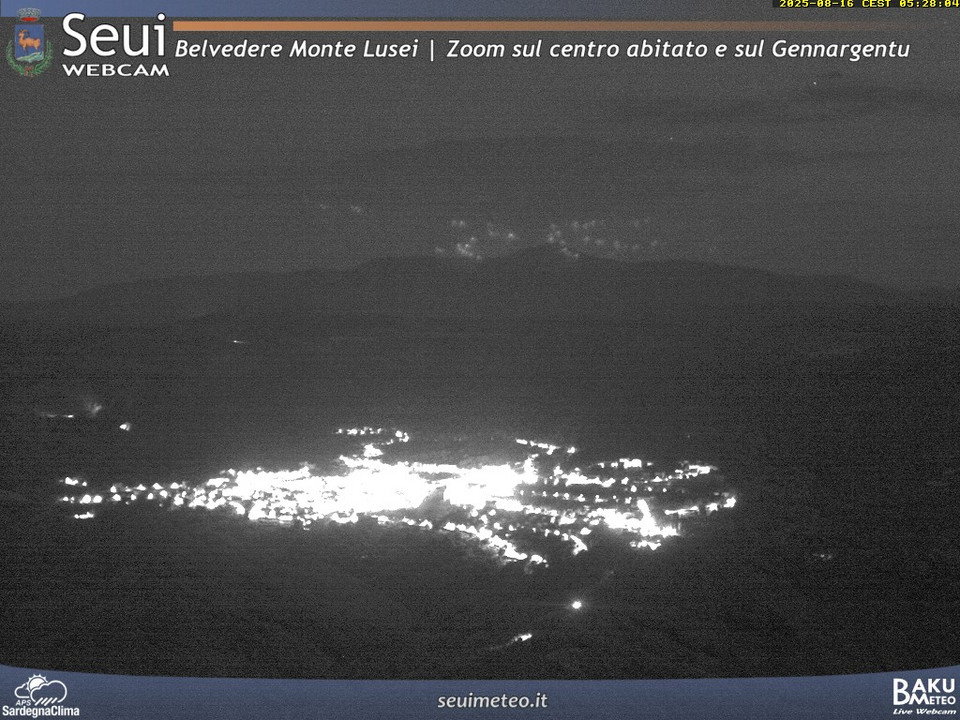 time-lapse frame, Monte Lusei Seui webcam