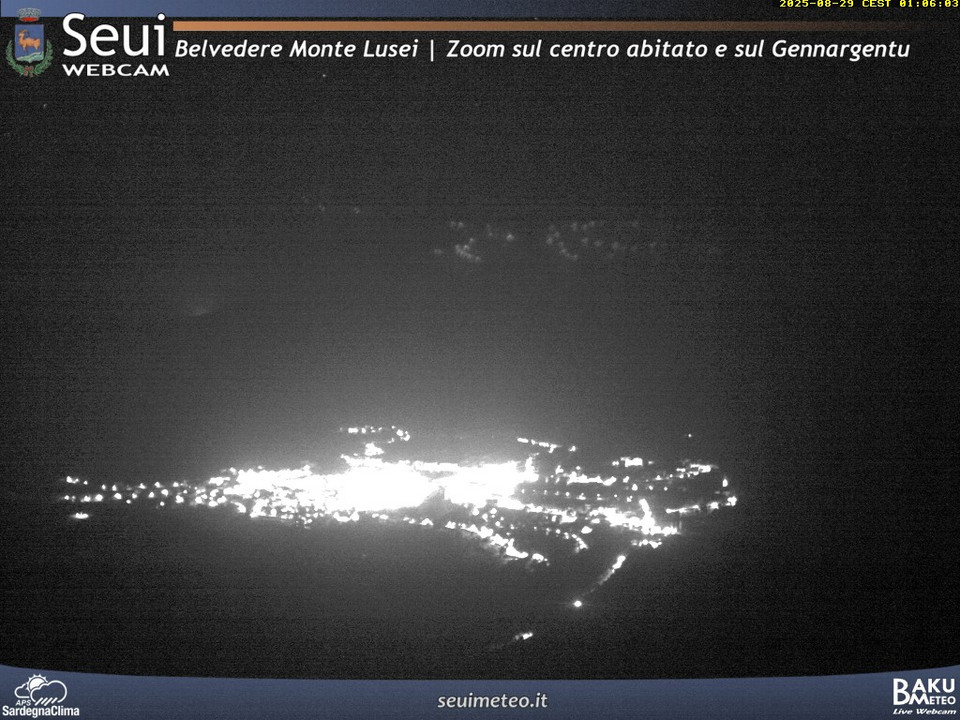 time-lapse frame, Monte Lusei Seui webcam