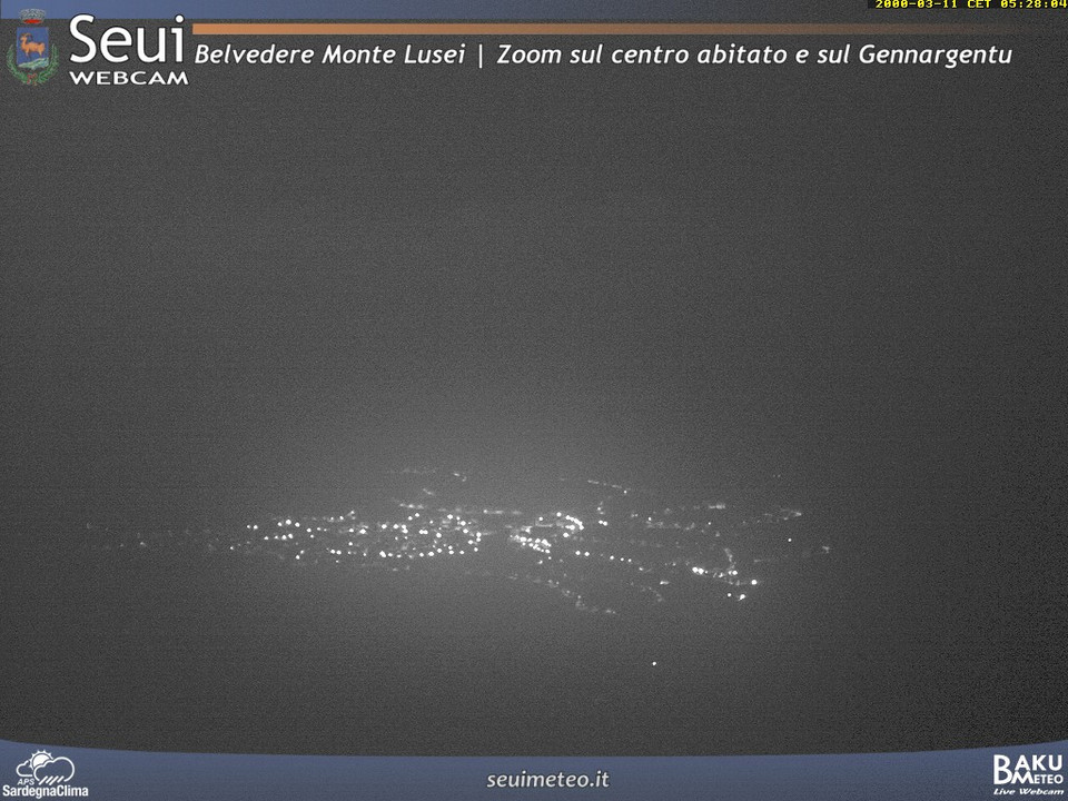time-lapse frame, Monte Lusei Seui webcam