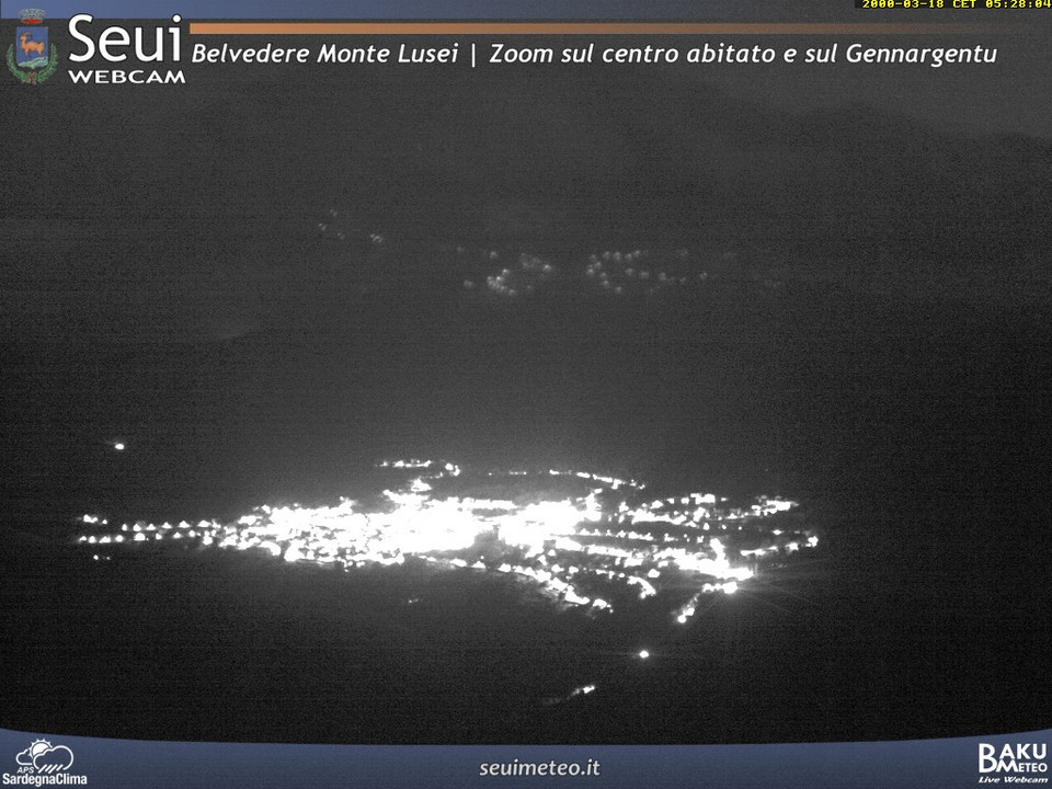time-lapse frame, Monte Lusei Seui webcam
