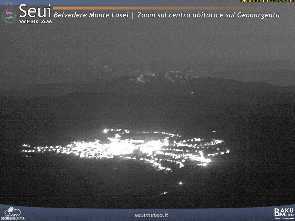 time-lapse frame, Monte Lusei Seui webcam