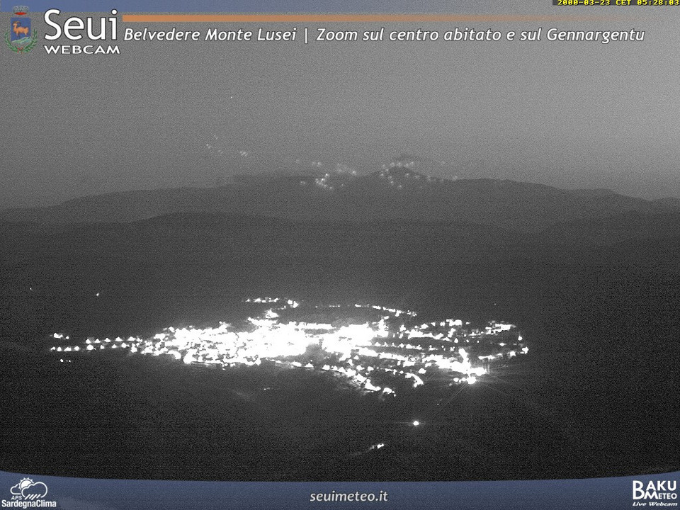 time-lapse frame, Monte Lusei Seui webcam