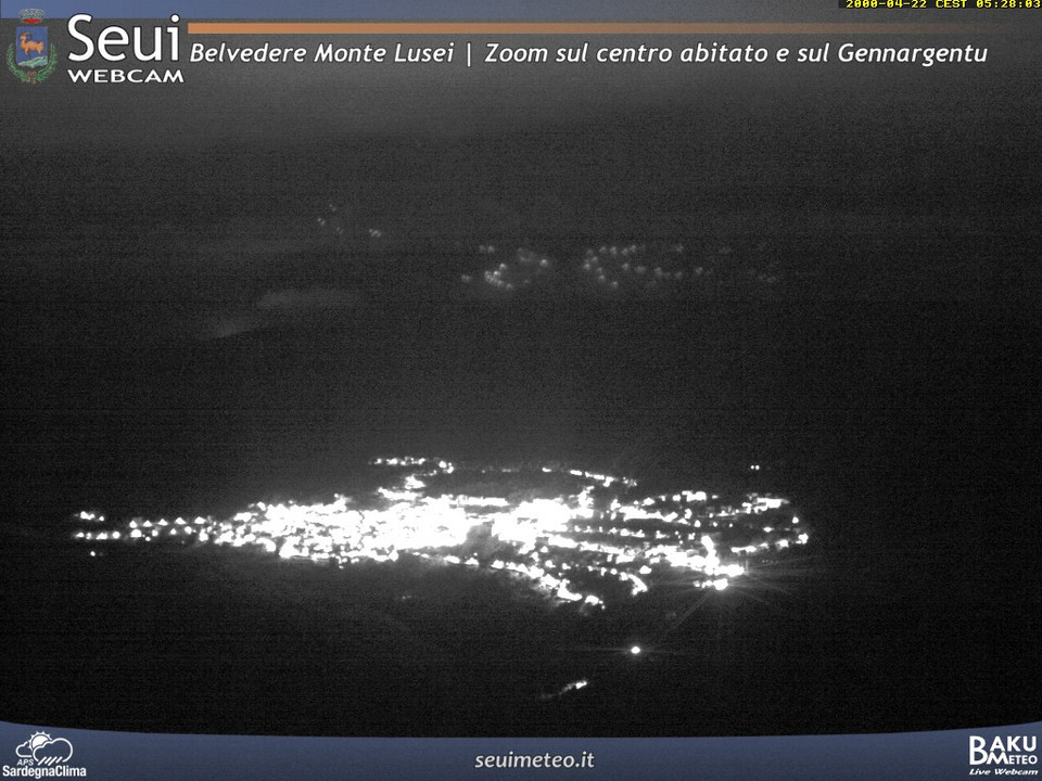 time-lapse frame, Monte Lusei Seui webcam