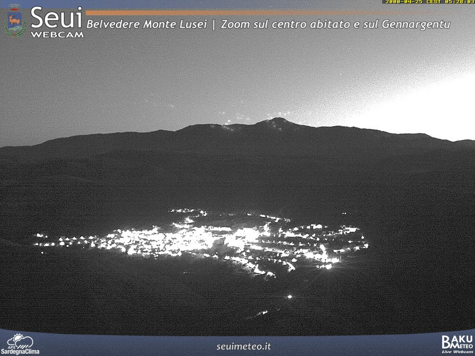 time-lapse frame, Monte Lusei Seui webcam