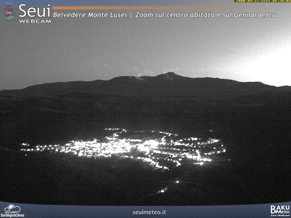 time-lapse frame, Monte Lusei Seui webcam