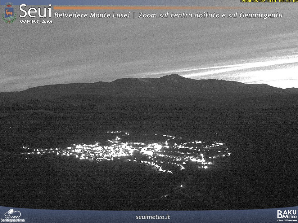 time-lapse frame, Monte Lusei Seui webcam