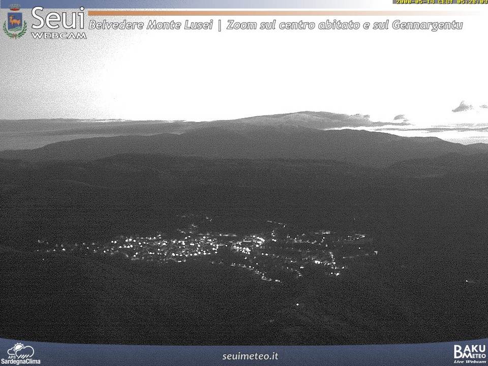 time-lapse frame, Monte Lusei Seui webcam