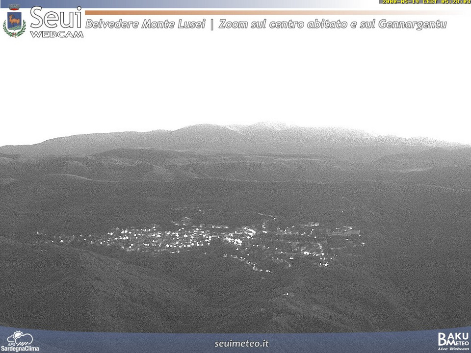 time-lapse frame, Monte Lusei Seui webcam