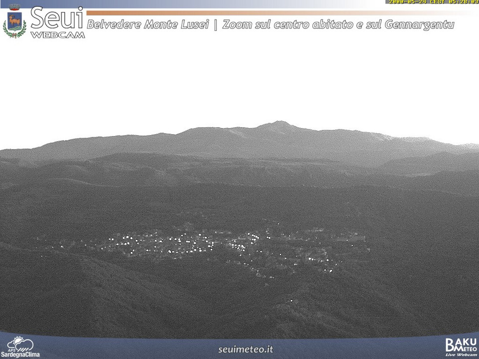 time-lapse frame, Monte Lusei Seui webcam