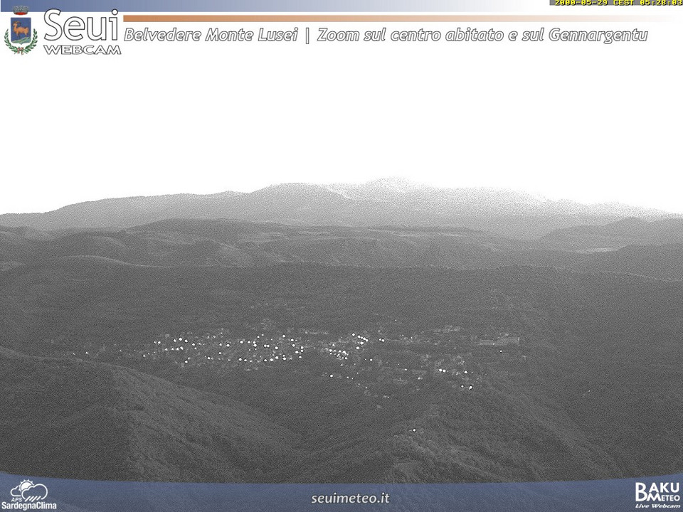 time-lapse frame, Monte Lusei Seui webcam