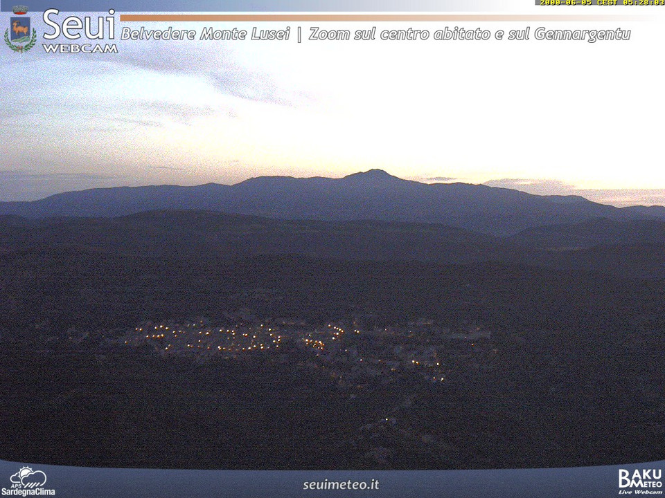 time-lapse frame, Monte Lusei Seui webcam