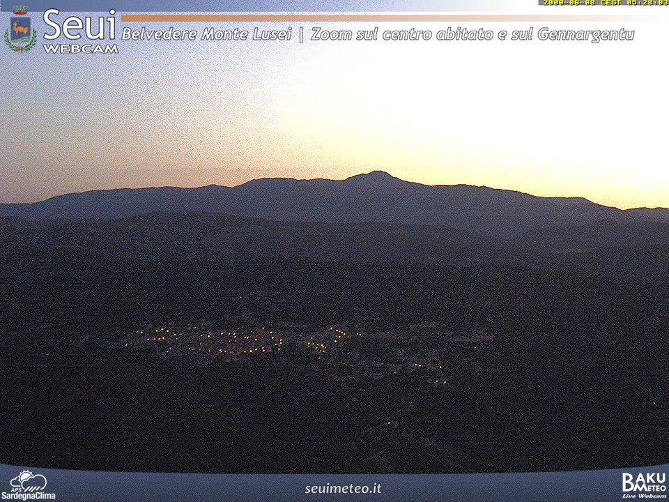 time-lapse frame, Monte Lusei Seui webcam