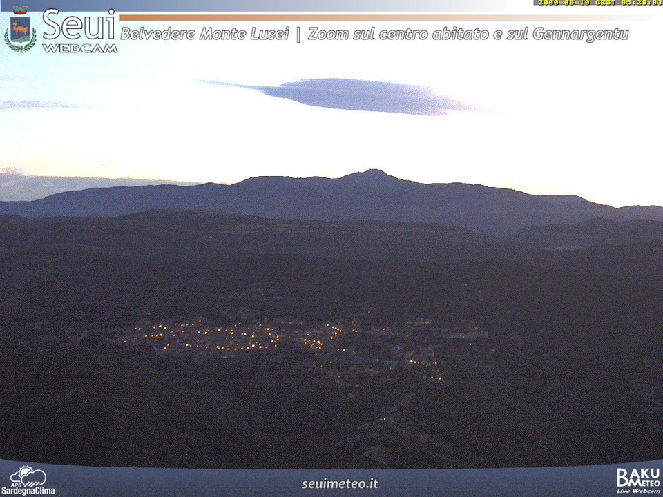 time-lapse frame, Monte Lusei Seui webcam