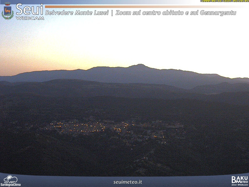 time-lapse frame, Monte Lusei Seui webcam
