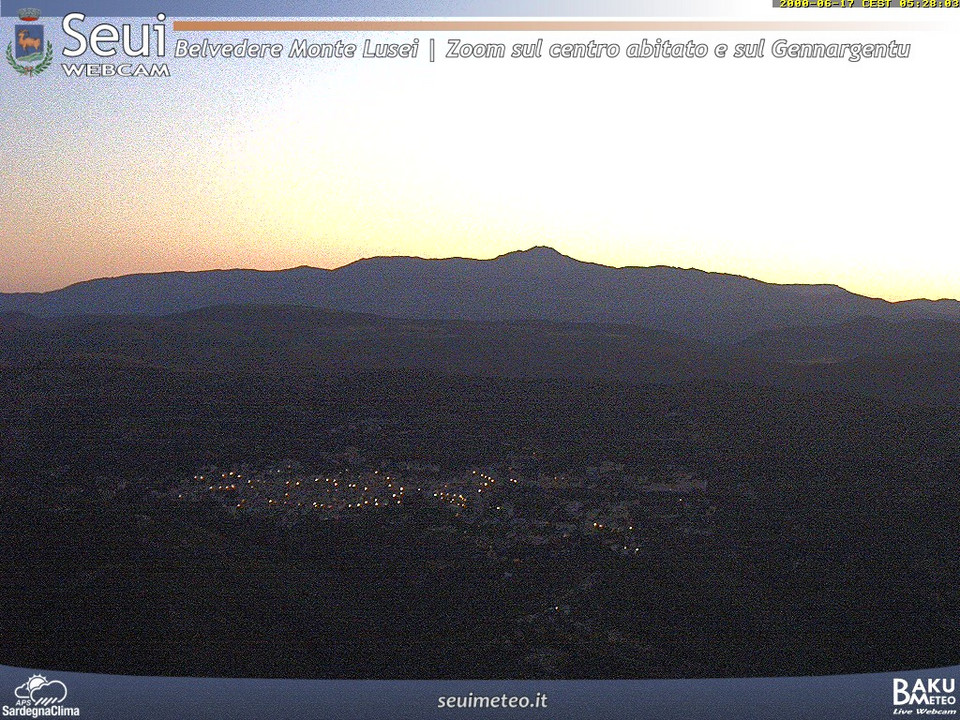 time-lapse frame, Monte Lusei Seui webcam
