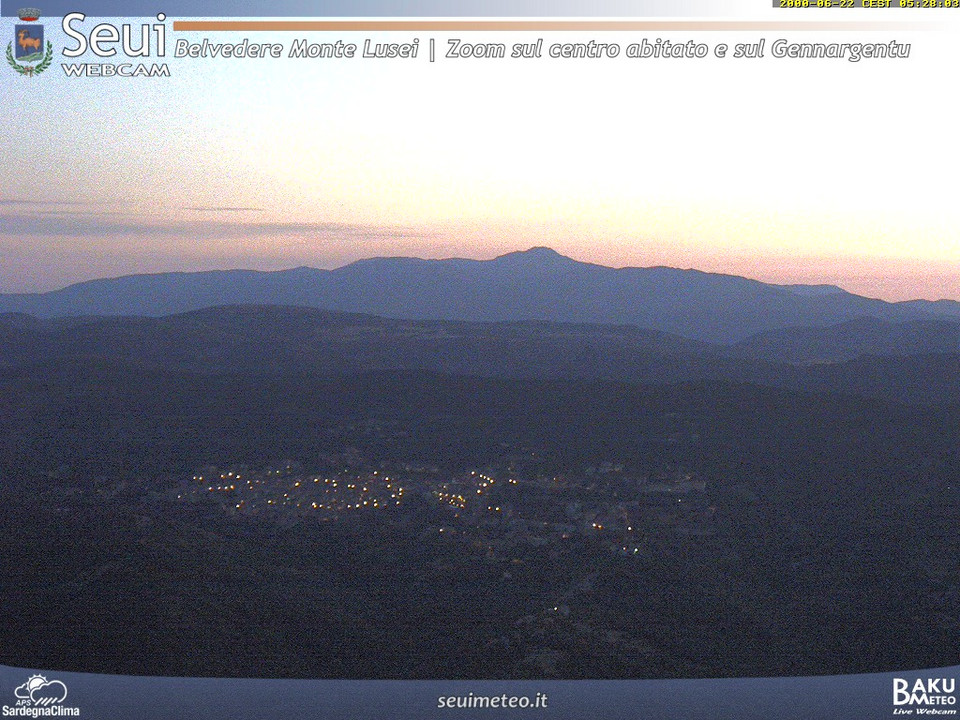time-lapse frame, Monte Lusei Seui webcam