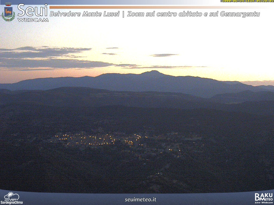 time-lapse frame, Monte Lusei Seui webcam