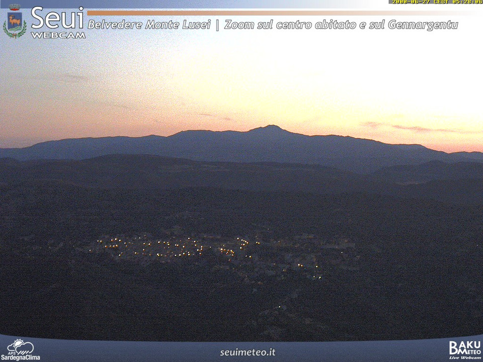 time-lapse frame, Monte Lusei Seui webcam
