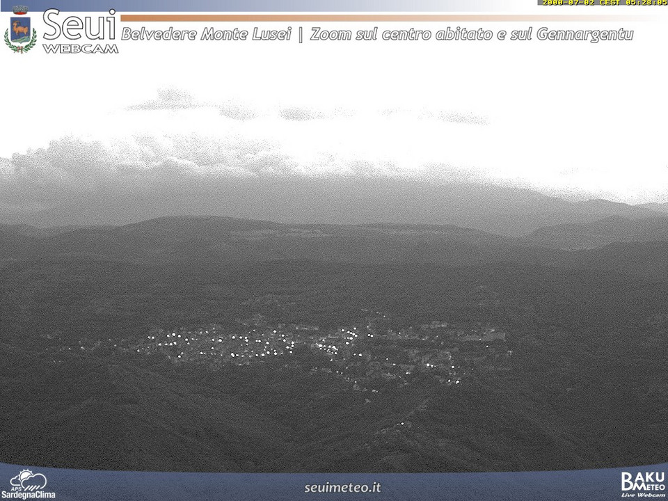 time-lapse frame, Monte Lusei Seui webcam