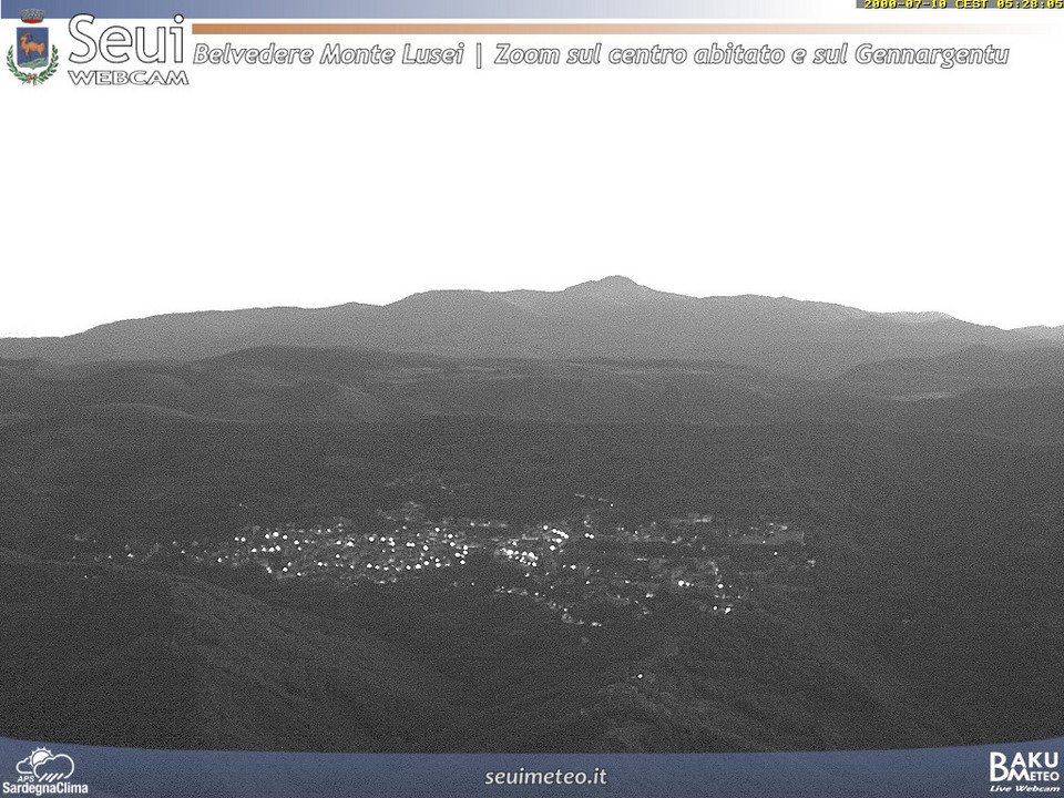 time-lapse frame, Monte Lusei Seui webcam