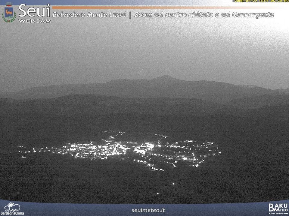 time-lapse frame, Monte Lusei Seui webcam