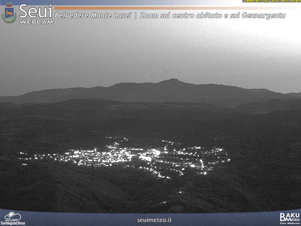 time-lapse frame, Monte Lusei Seui webcam