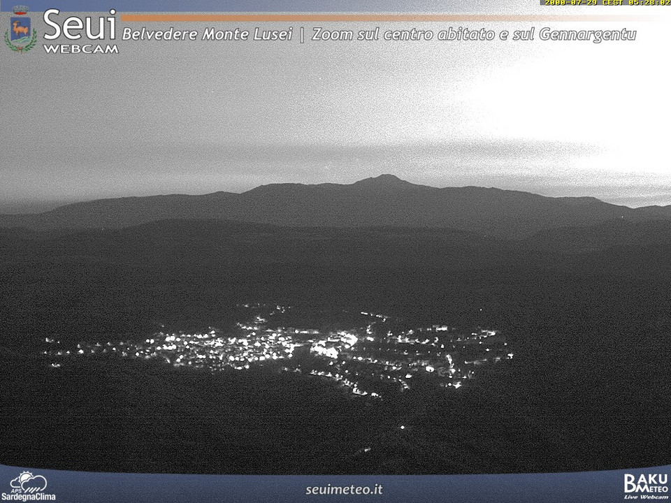 time-lapse frame, Monte Lusei Seui webcam