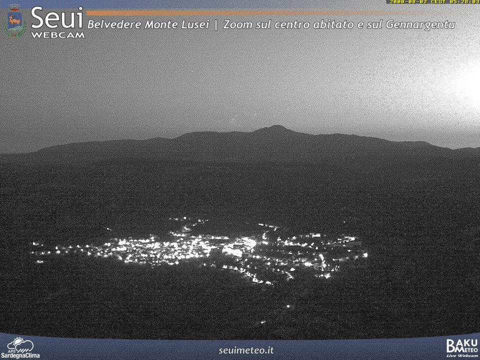 time-lapse frame, Monte Lusei Seui webcam