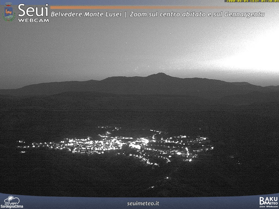 time-lapse frame, Monte Lusei Seui webcam