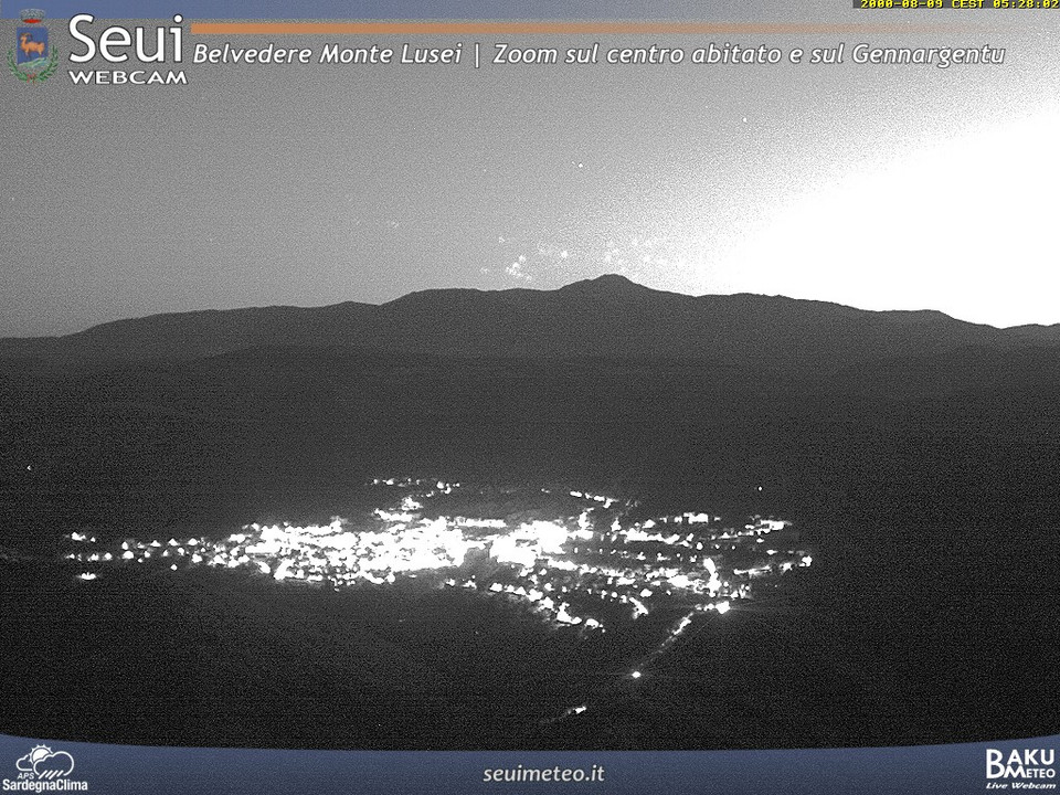 time-lapse frame, Monte Lusei Seui webcam