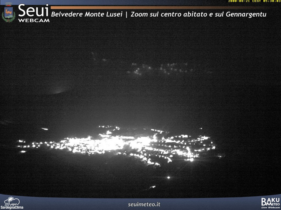 time-lapse frame, Monte Lusei Seui webcam
