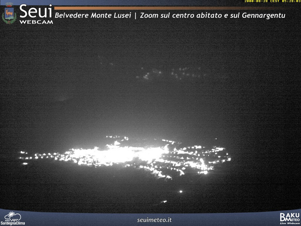 time-lapse frame, Monte Lusei Seui webcam