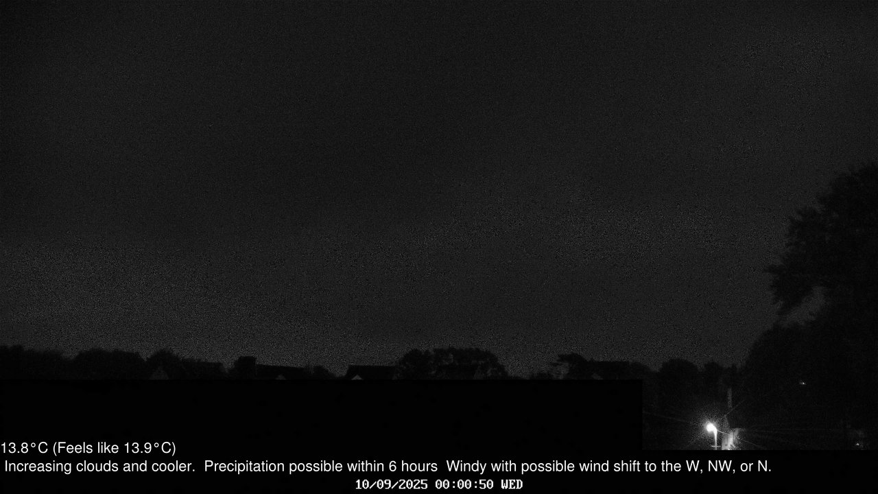 time-lapse frame, Wembury, Devon. Knighton Hill Cam webcam