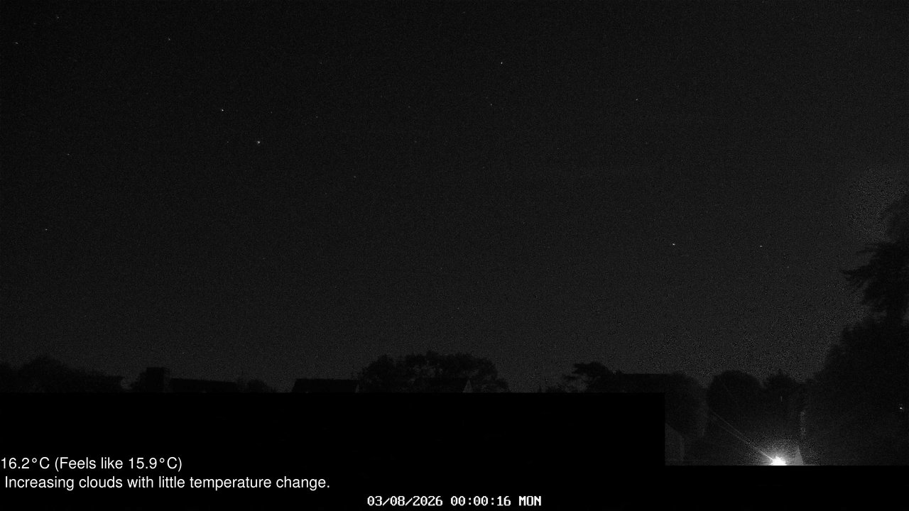 time-lapse frame, Wembury, Devon. Knighton Hill Cam webcam