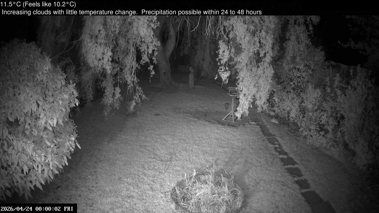 time-lapse frame, Wembury, Devon. Garden Cam webcam